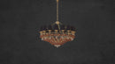 3D video of the Luce Regale chandelier with a grey background 