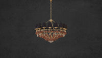 3D video of the Luce Regale chandelier with a grey background 