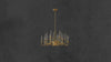 Video thumbnail of the Luce di Roma Theia chandelier showing sculptural 20-arm gold structure with illuminated crystal.