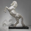 Video showing AZAR crystal stallion sculpture reflecting light across Swarovski crystal surface