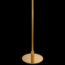 Polished gold-plated stainless steel base and vertical rod detail of luxury crystal floor lamp