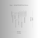Technical drawing showing 36 cm width, 41 cm height, and 18 cm projection for luxury crystal wall light