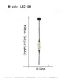 HDLS Lighting Ltd Black 1pcs QANDEL, NEW Creative Crystal Pendant Light.