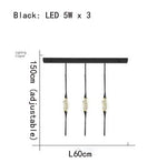 HDLS Lighting Ltd Black 3pcs A QANDEL, NEW Creative Crystal Pendant Light.