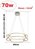 HDLS Lighting Ltd Chandelier 1 RING 60CM / dimmable with remote Maggi, contemporary designer LED pendant light. SKU: hdls#54K95