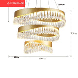 HDLS Lighting Ltd Chandelier 100 80 60cm MAYALL, ELEGANT CONTEMPORARY LUXURY CRYSTAL CHANDELIER. CODE:CHN#009K444