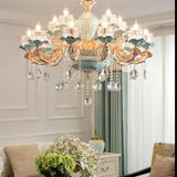 HDLS Lighting Ltd Chandelier 15 lights chandelier Blossom, Beautiful Luxury Stain Glass Chandelier. SKU:hdls#81X609