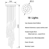 HDLS Lighting Ltd Chandelier 18 lights(Spiral) / NOT dimmable / Cool Light 6000K GOCCE D'ORO, ITALIA DESIGNER CHANDELIER. SKU: HDLS#8JJB5V