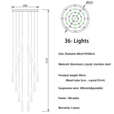 HDLS Lighting Ltd Chandelier 36 lights(Freely) / NOT dimmable / Warm Light 3000K GOCCE D'ORO, ITALIA DESIGNER CHANDELIER. SKU: HDLS#8JJB5V