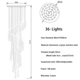 HDLS Lighting Ltd Chandelier 36 lights(Spiral) / NOT dimmable / Cool Light 6000K GOCCE D'ORO, ITALIA DESIGNER CHANDELIER. SKU: HDLS#8JJB5V