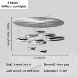 HDLS Lighting Ltd Chandelier A 9 heads 80cm / white light TIFANI, 2022 New Design Modern Pendant Light.SKU: HDLS#TIFA2032