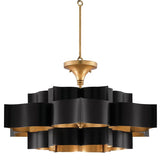 HDLS.Lighting LTD Chandelier Black / D76cm / Warm ligh SPITEZ, Postmodern Light Luxury Living Room.