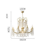 HDLS Lighting Ltd Chandelier d82xH71cm  8 lights / 5 / 21-30W, L, Cold White Ascella, Stunning luxury, classic crystal gold chandelier. Code: chn#803B38