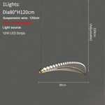 HDLS Lighting Ltd Chandelier Dia80 H120cm / Dimmable warm light PIOMBO, Modern Creative Leaf LED Chandelier. CODE:CHN#85LLA5
