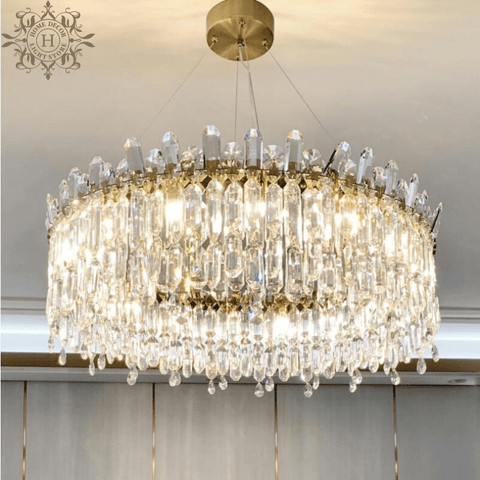 Gladiolus Luxury designer crystal chandelier. SKU: hdls#92142gld0009