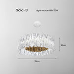 HDLS.Lighting LTD Chandelier Gold B / warm white Federico, Italian Design Acrylic Ring Light. SKU: HDLS#FED3908