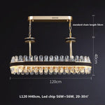HDLS Lighting Ltd Chandelier L120cm / white light 6500K LUCHI MODERN RECTANGULAR CRYSTAL CHANDELIER. CODE: HDLS#30L41