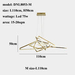 HDLS.Lighting LTD Chandelier M size-L110cm / warm light 3000K Modern Luxury Gold Led Pendant Lights.code: chn#MODE3341