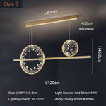HDLS Lighting Ltd Chandelier Style B / Black L120cm / Cool light 6000K CRISTALLO GHIACCIATO, CREATINE KITCHEN LED PENDANT LIGHT. CODE:CHN#MMT61