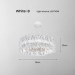 HDLS.Lighting LTD Chandelier White B / warm white Federico, Italian Design Acrylic Ring Light. SKU: HDLS#FED3908