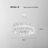 HDLS.Lighting LTD Chandelier White B / warm white Federico, Italian Design Acrylic Ring Light. SKU: HDLS#FED3908