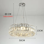 Home Decor Light Store Chandelier Dia50cm / Warm light 3000K Round Crystal Pendant Light Best for living room. Code: chn#39298