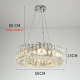 Home Decor Light Store Chandelier Dia50cm / Warm light 3000K Round Crystal Pendant Light Best for living room. Code: chn#39298