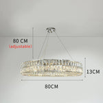 Home Decor Light Store Chandelier Dia80cm / Warm light 3000K Round Crystal Pendant Light Best for living room. Code: chn#39298