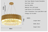 Home Decor Light Store Dia60 H30cm / Warm light 3000K Beautiful Luxury Gold-Modern Chandelier Best for living and dining room. Code:chn#50655