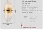 Home Decor Light Store W22 H55cm / Warm Light 3000K Best Elegant wall Lamp for Bedroom/Living room. Code: wallamp#1345