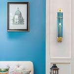 Home Decor Light Store Warm Light 3000K Vintage Design Blue Glass Wall Lamp. Code:wallamp#1362