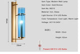 Home Decor Light Store Warm Light 3000K Vintage Design Blue Glass Wall Lamp. Code:wallamp#1362